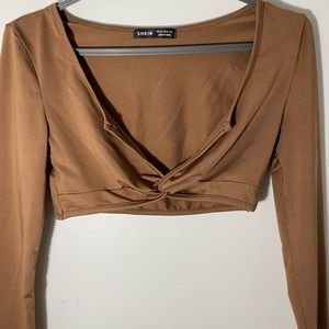 SHEIN BROWN CROP TOP